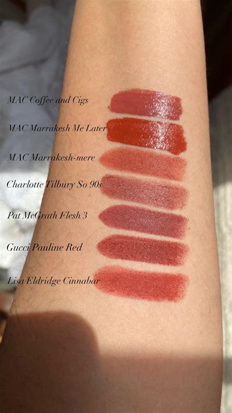 gucci 519 swatch|Lisa Eldridge Cinnabar and Gucci Pauline Red plus a few other.